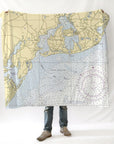 Osterville, MAVintage Nautical Chart Blanket
