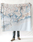Westerly, RI Vintage Topo Map Blanket