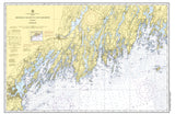 Monhegan Island to Cape Elizabeth Vintage Nautical Chart Placemats, set of 4