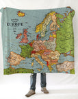Europe Vintage Map Blanket