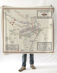 London Underground Vintage Map Blanket