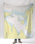 Sodus Bay, NY Nautical Chart Blanket