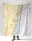 Spring Lake to Island Beach State ParkNJ Nautical Chart Blanket