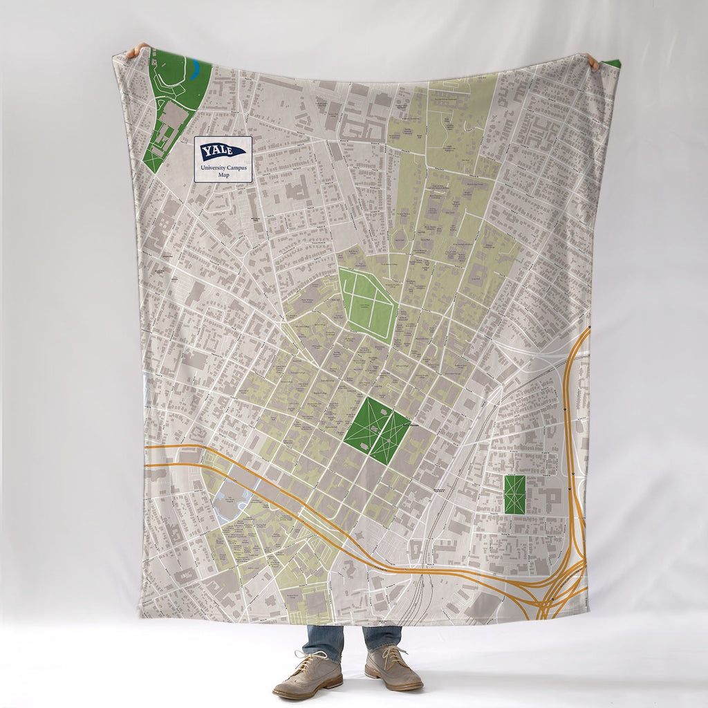 Yale University Campus Map Blanket – My Signal Flags