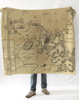 A Plan of the Town and Harbors of Boston c. 1775 Blanket