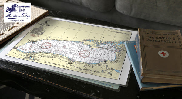 Lake Ontario Chart Placemats, set of 4