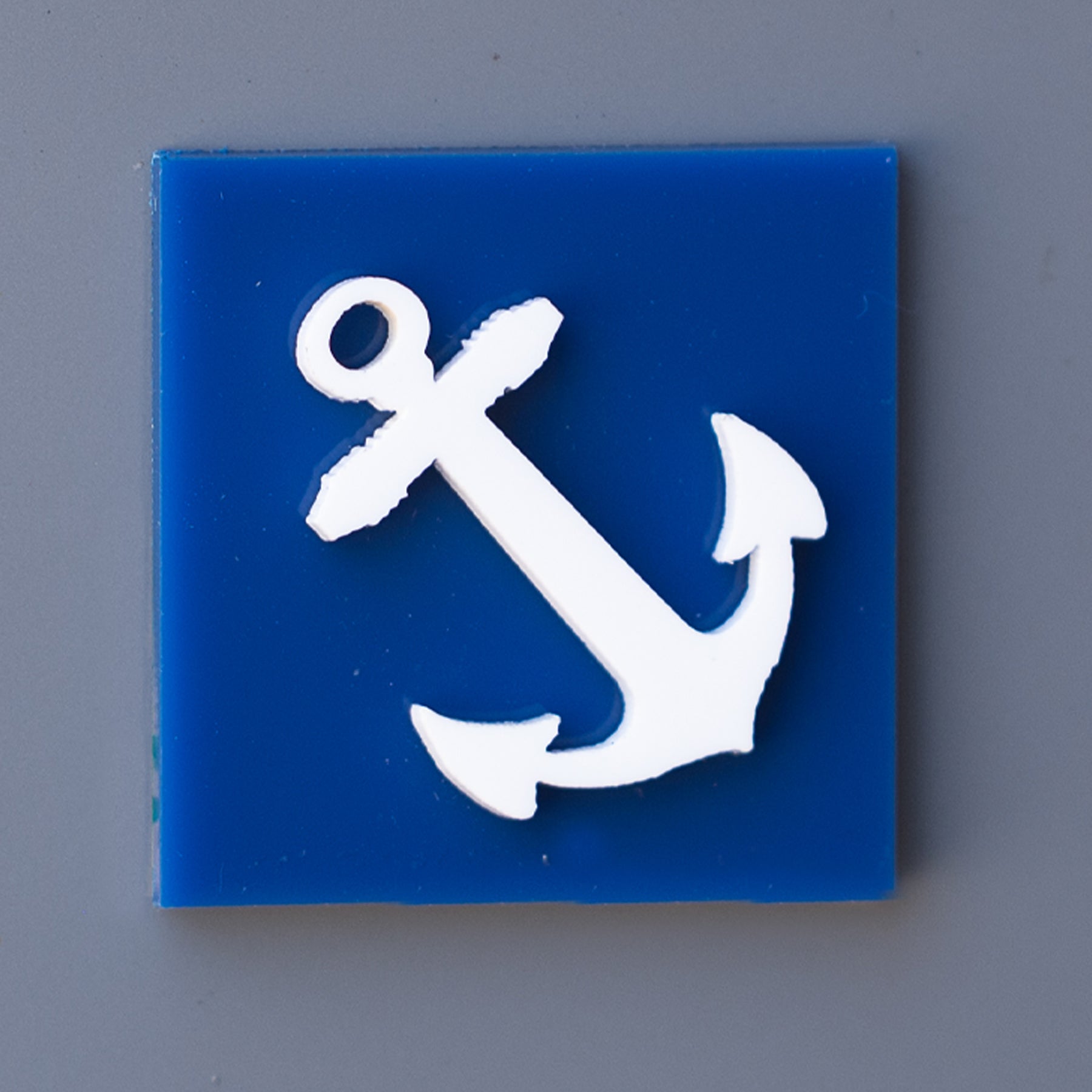 Nautical Alphabet Tile for the Car – Anchor Flag