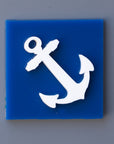 Nautical Alphabet Tile for the Car – Anchor Flag