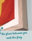 "Y" Nautical Flag in Glass-Free Shadow Box Frame
