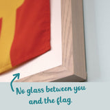 "M" Nautical Flag in Glass-Free Shadow Box Frame
