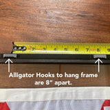 "N" Nautical Signal Flag in Floating Frame