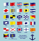 "E" Nautical Signal Flag in Floating Frame