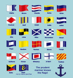 "Y" Nautical Signal Flag in Floating Frame