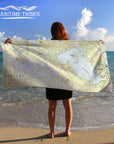 Lake Waukewan, NH Vintage Topo Map Quick Dry Towel