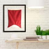 "B" Nautical Signal Flag in Floating Frame