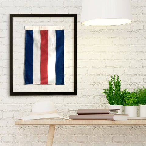 "C" Nautical Signal Flag in Floating Frame