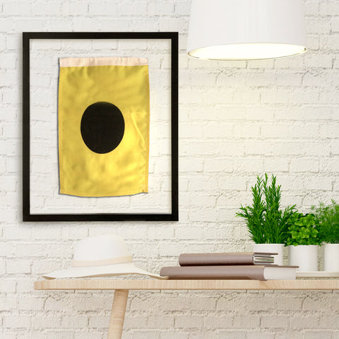 "I" Nautical Signal Flag in Floating Frame