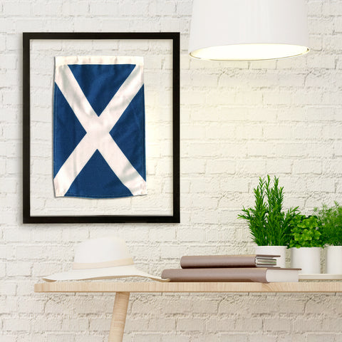 "M" Nautical Signal Flag in Floating Frame