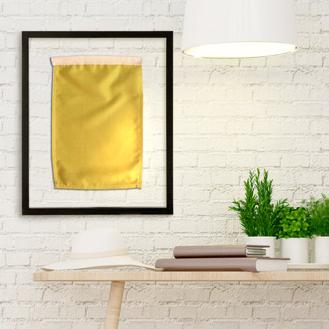 "Q" Nautical Signal Flag in Floating Frame