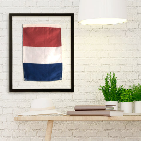 "T" Nautical Signal Flag in Floating Frame
