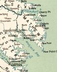 Chesapeake Bay Vintage Map Blanket