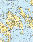 Key West, FL Nautical Chart Blanket