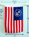 U.S. Yacht Ensign Flag - 10" x 15"