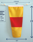 0 (Zero) Nautical Signal Flag Pennant