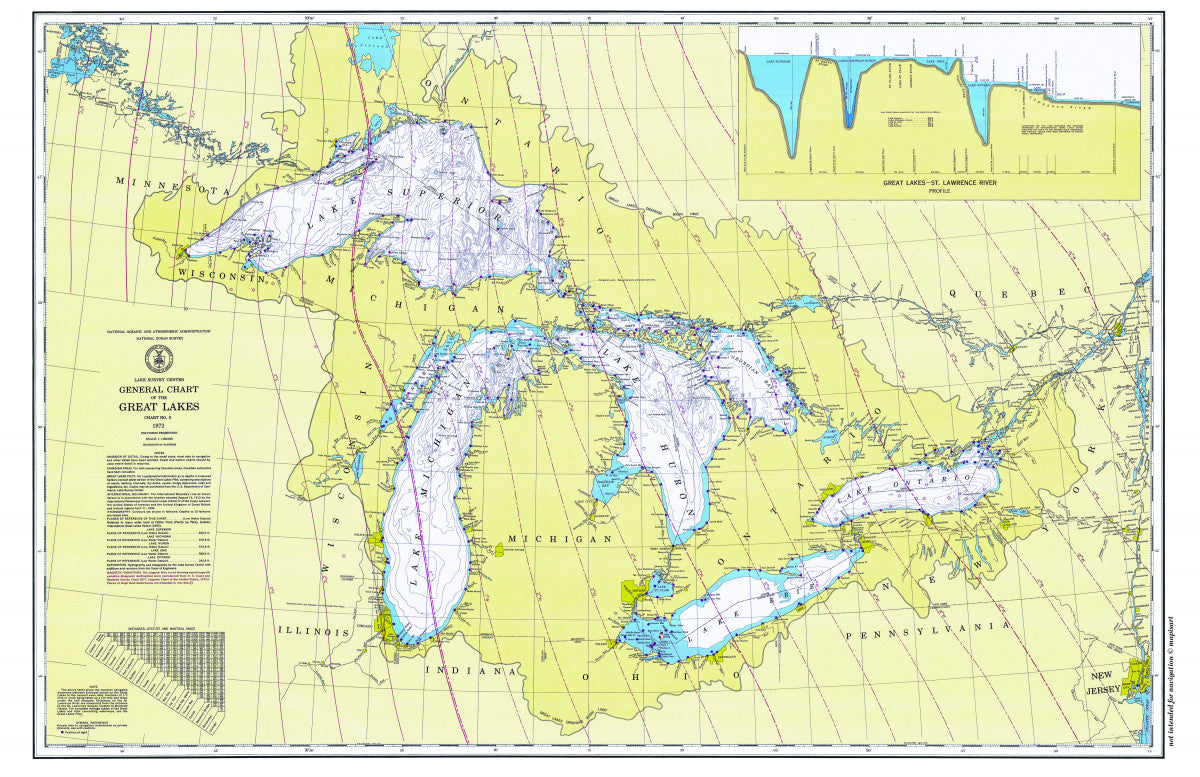 Great Lakes Nautical Chart Placemats, set of 4 My Signal Flags