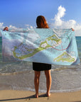 Bermuda Nautical Chart Quick Dry Towel - My Signal FlagsTowel