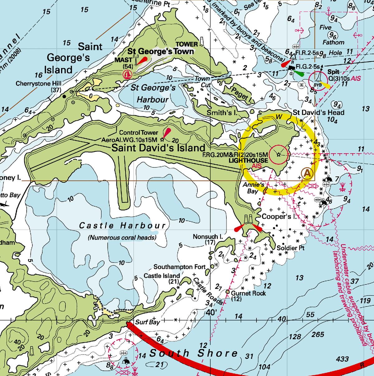 Bermuda Nautical Chart Quick Dry Towel - My Signal FlagsTowel