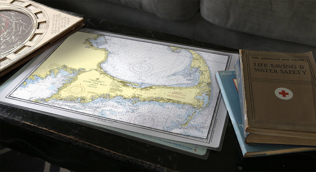 Cape Cod Nautical Chart Placemat - My Signal FlagsLaminated Placemat
