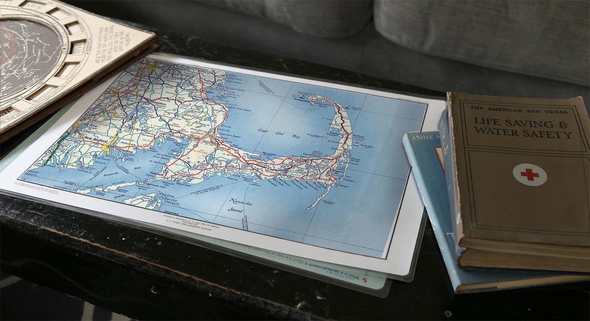 Cape Cod Road Map Placemat - My Signal FlagsLaminated Placemat