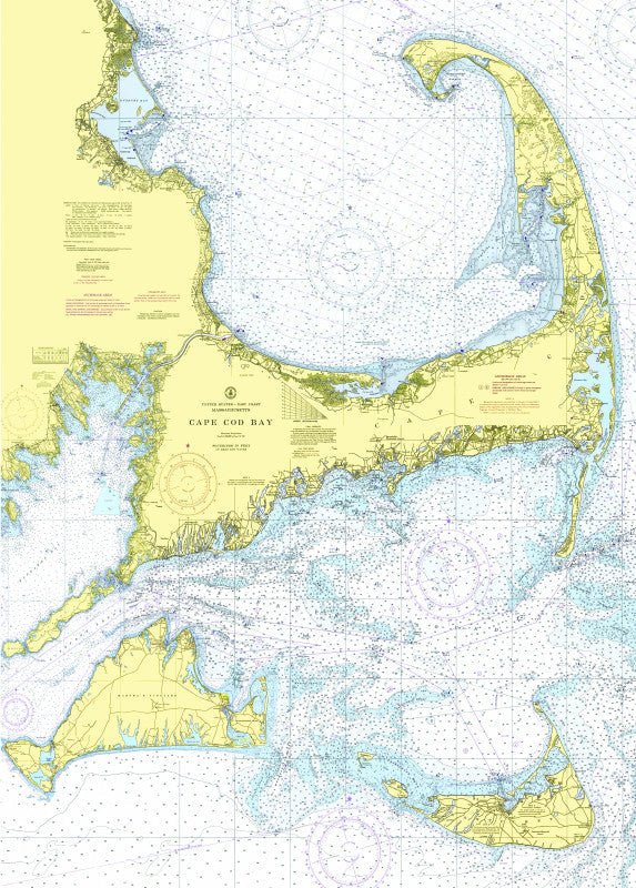 Cape Cod &amp; The Islands (Nantuket &amp; Martha's VIneyard) Vintage Nautical Chart Fabric Scroll - Maritime Tribes USAScroll