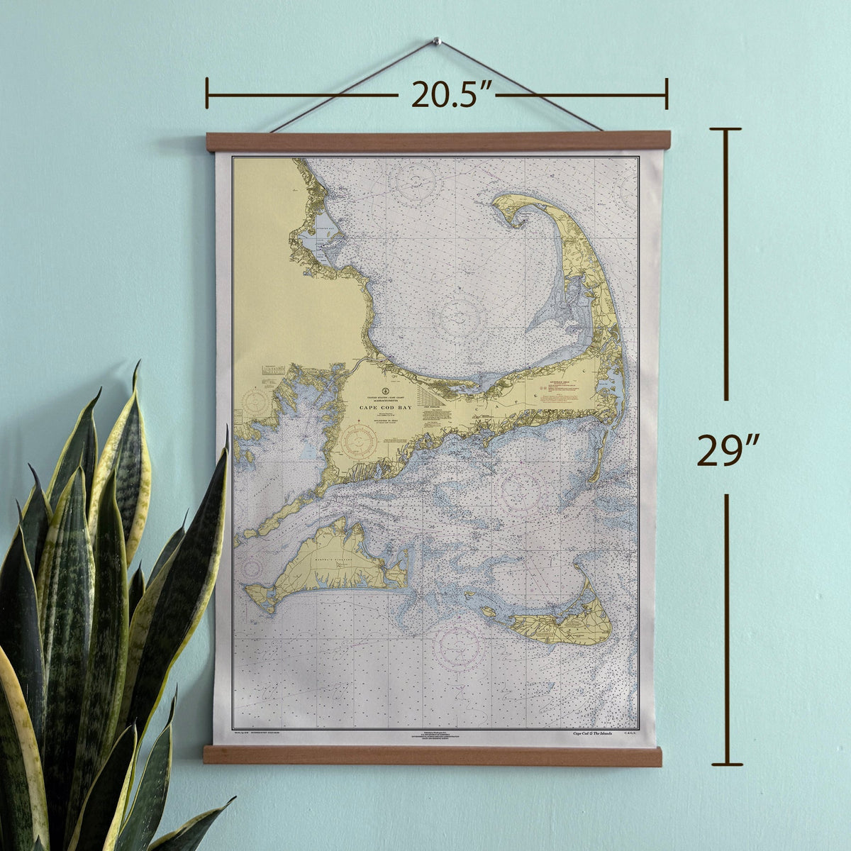 Cape Cod &amp; The Islands (Nantuket &amp; Martha's VIneyard) Vintage Nautical Chart Fabric Scroll - Maritime Tribes USAScroll