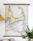 Cape Cod & The Islands (Nantuket & Martha's VIneyard) Vintage Nautical Chart Fabric Scroll - Maritime Tribes USAScroll