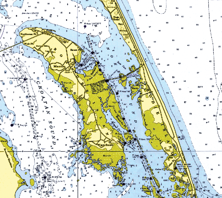 Corolla to Rodanthe (The Outerbanks), Vintage Chart Blanket - Maritime Tribes USABlanket