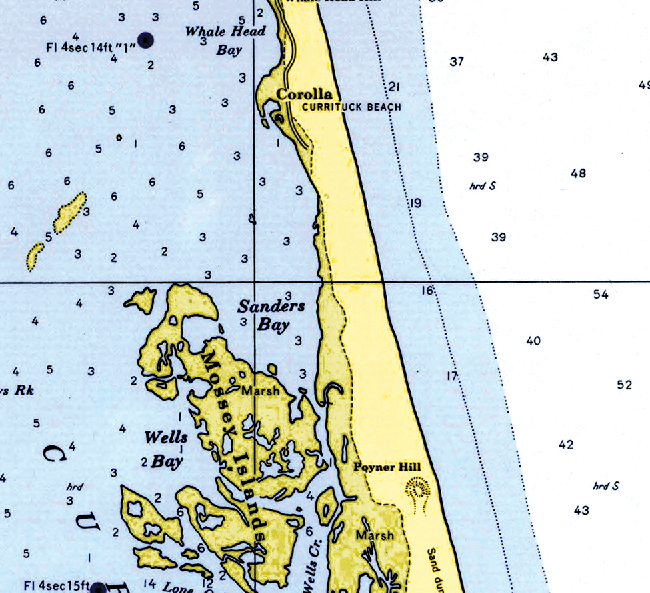 Corolla to Rodanthe (The Outerbanks), Vintage Chart Blanket - Maritime Tribes USABlanket