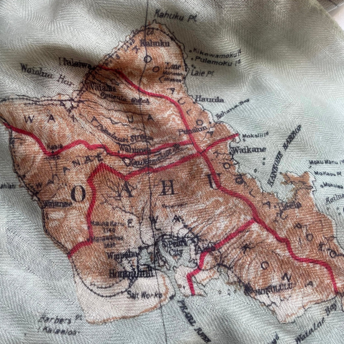 Hawaiian Islands vintage map - Quick Dry Towel - My Signal FlagsTowel