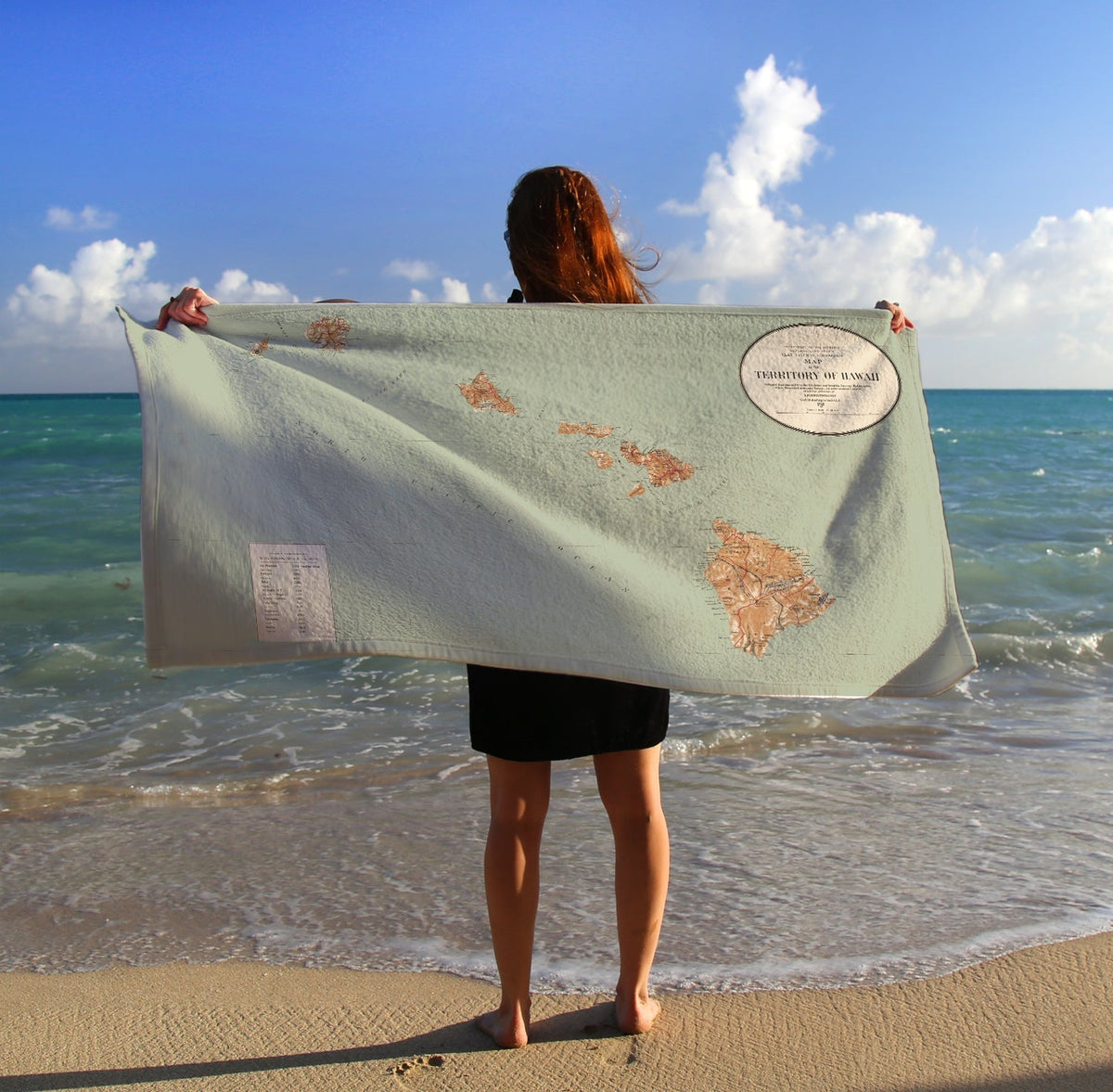 Hawaiian Islands vintage map - Quick Dry Towel - My Signal FlagsTowel