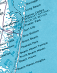 Jersey Shore Vintage Map Quick Dry Towel - My Signal FlagsTowel