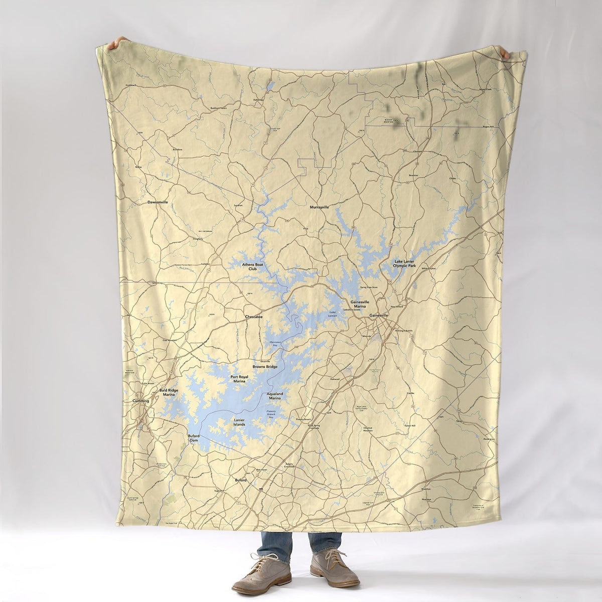 Lake Lanier GA Chart Blanket - Maritime Tribes USABlanket