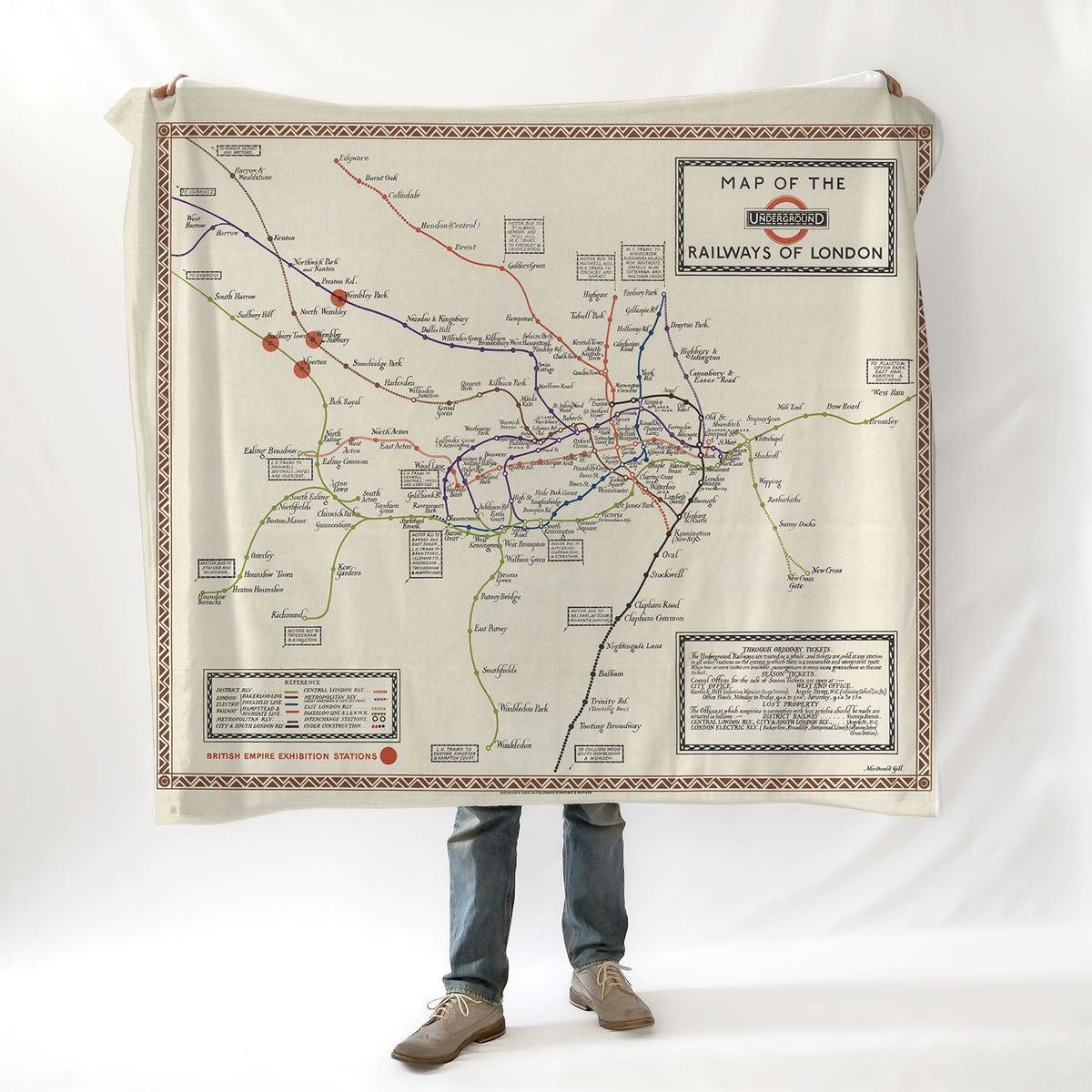 London Underground Vintage Map Blanket - Maritime Tribes USABlanket