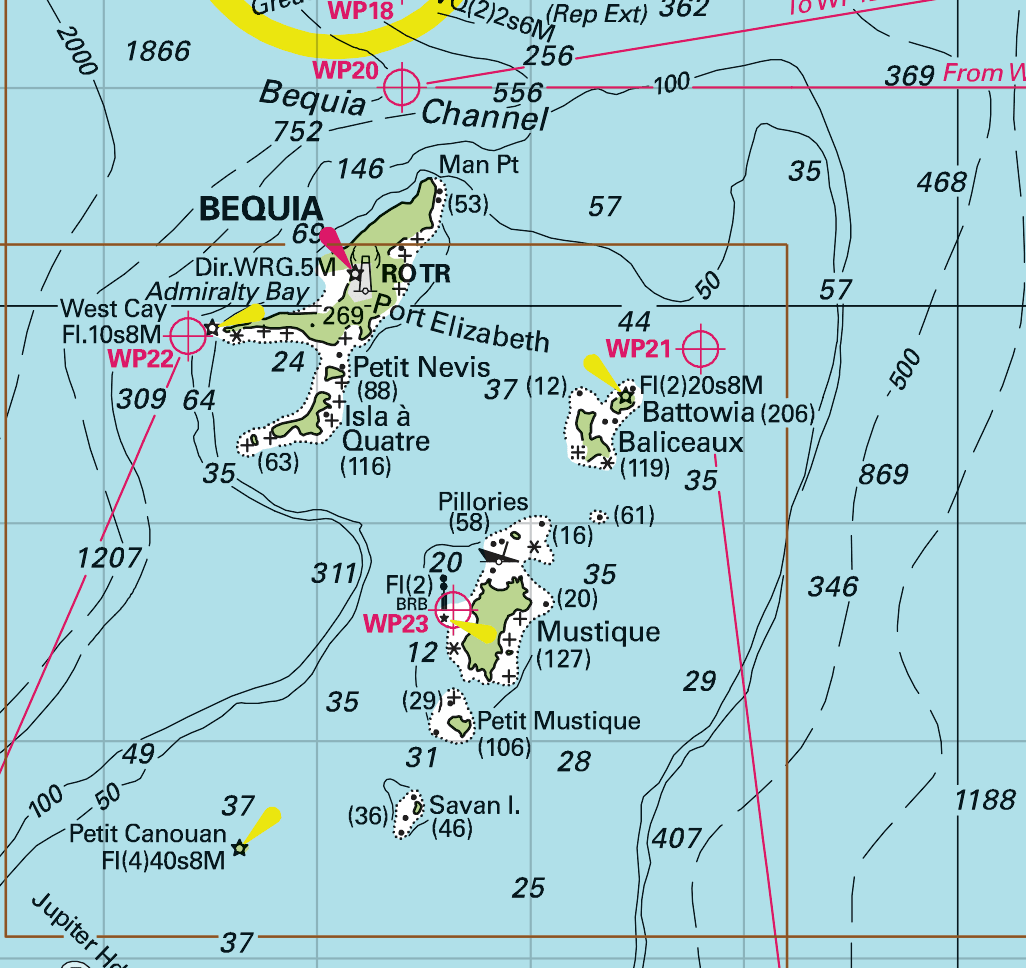 Martinique to Grenada Chart Blanket (St. Lucia, Barbados, Saint Vincent &amp; the Grenadines) - Maritime Tribes USA