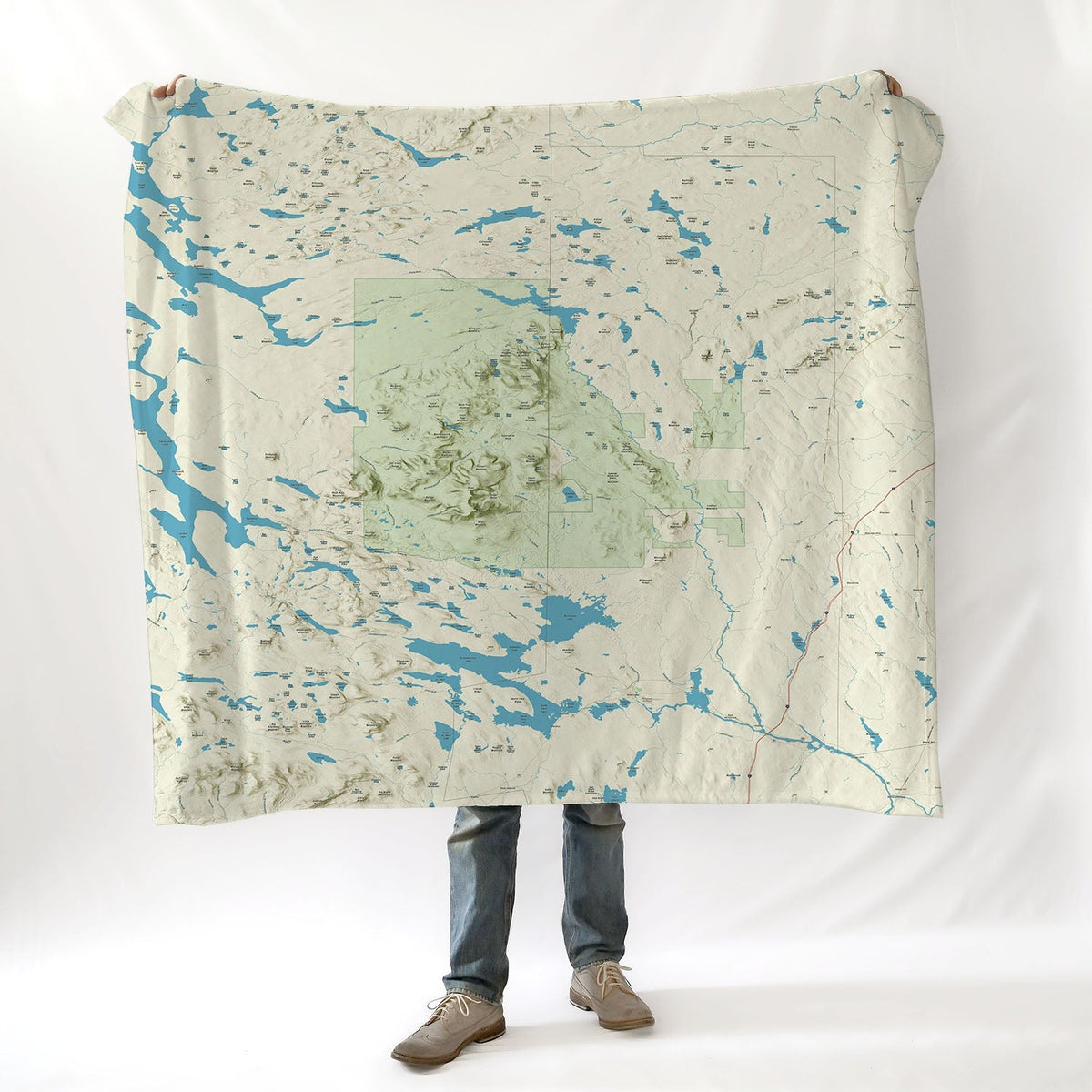 Mt. Katahdin ME Charted Territory Blanket - Maritime Tribes USABlanket