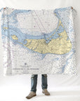 Nantucket, MA Nautical Chart Blanket - Maritime Tribes USABlanket
