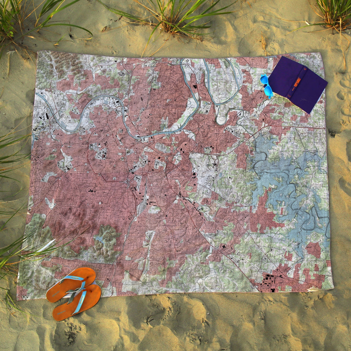 Nashville, TN TOPO Map Blanket - Maritime Tribes USABlanket