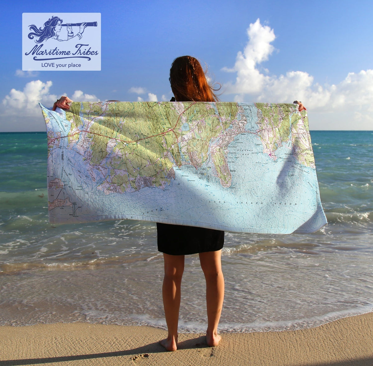 Old Lyme to Niantic Vintage Topo Map Quick Dry Towel - My Signal FlagsBlanket