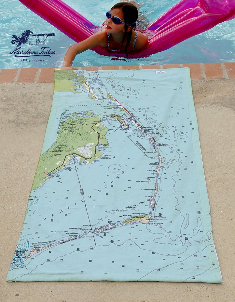 Outerbanks (Currituck to Ocracoke, OBX), NC Quick Dry Towel - My Signal FlagsTowel