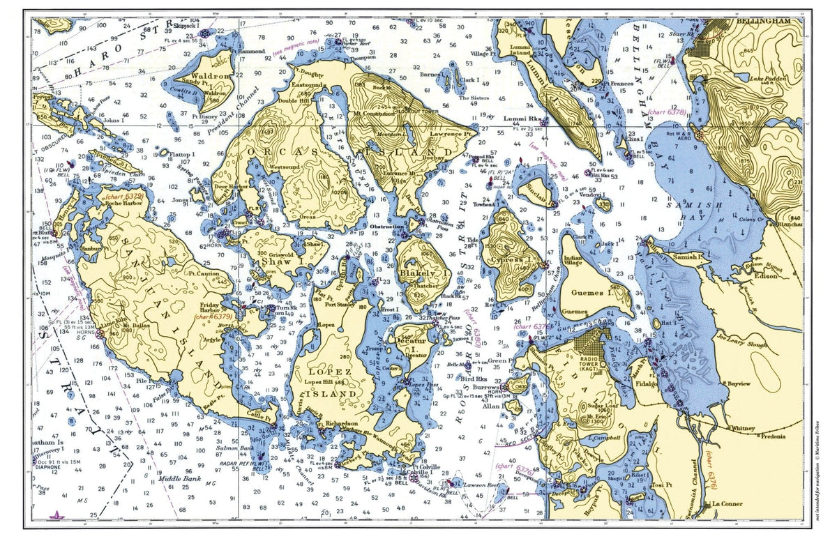 San Juan Islands - Puget Sound Placemat - My Signal FlagsLaminated Placemat